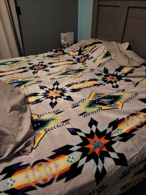 NATIVE DESIGN BLANKET - REVERSIBLE (2 PLY) #222
