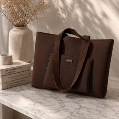 Rover (Chocolate) XL Neoprene Tote - With Zip Closure