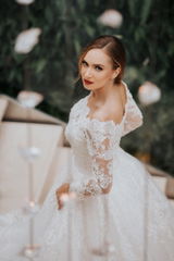 off-the-shoulder a-line wedding dress olivia product info and reviews Off-the-Shoulder A-line Wedding Dress Lumy Olivia Bottega