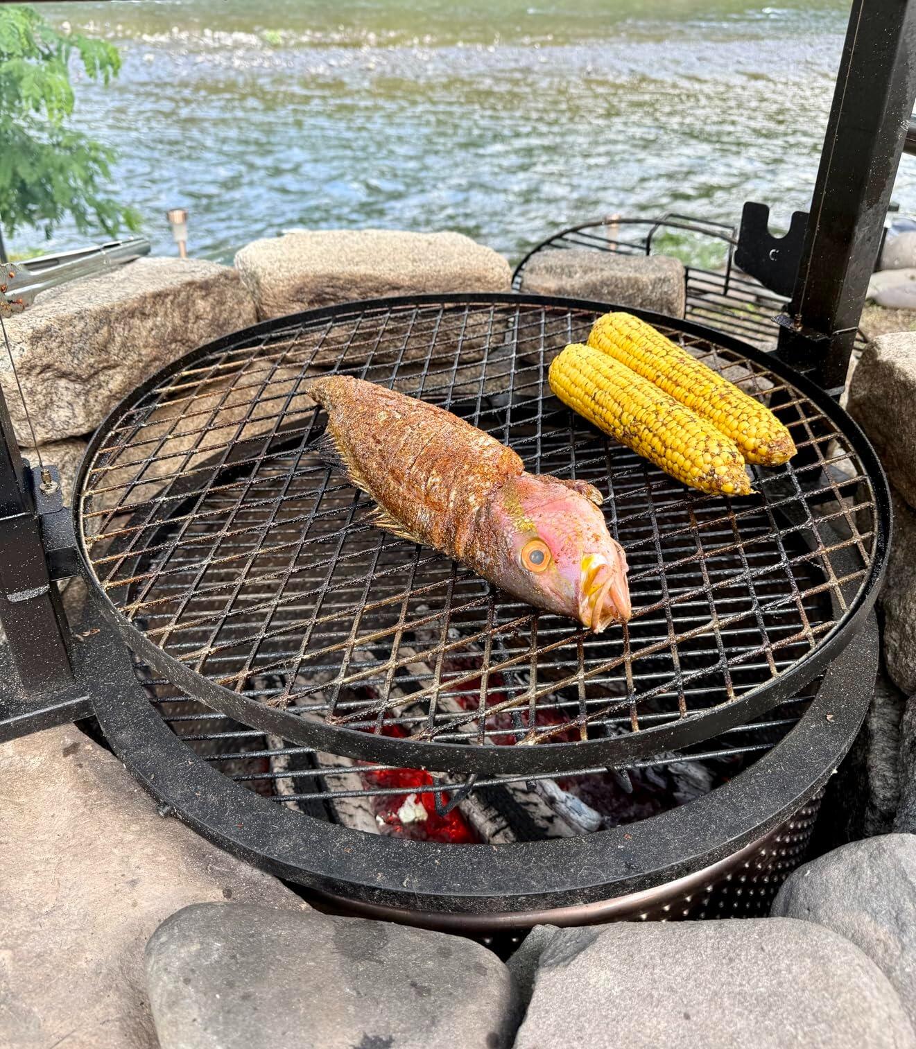 ☆GW Sale！イタリア製 BBQコンロ Vertigo Basic Santa-Maria Grill Rotisserie System FOR Weber 22'' Kettle Grill