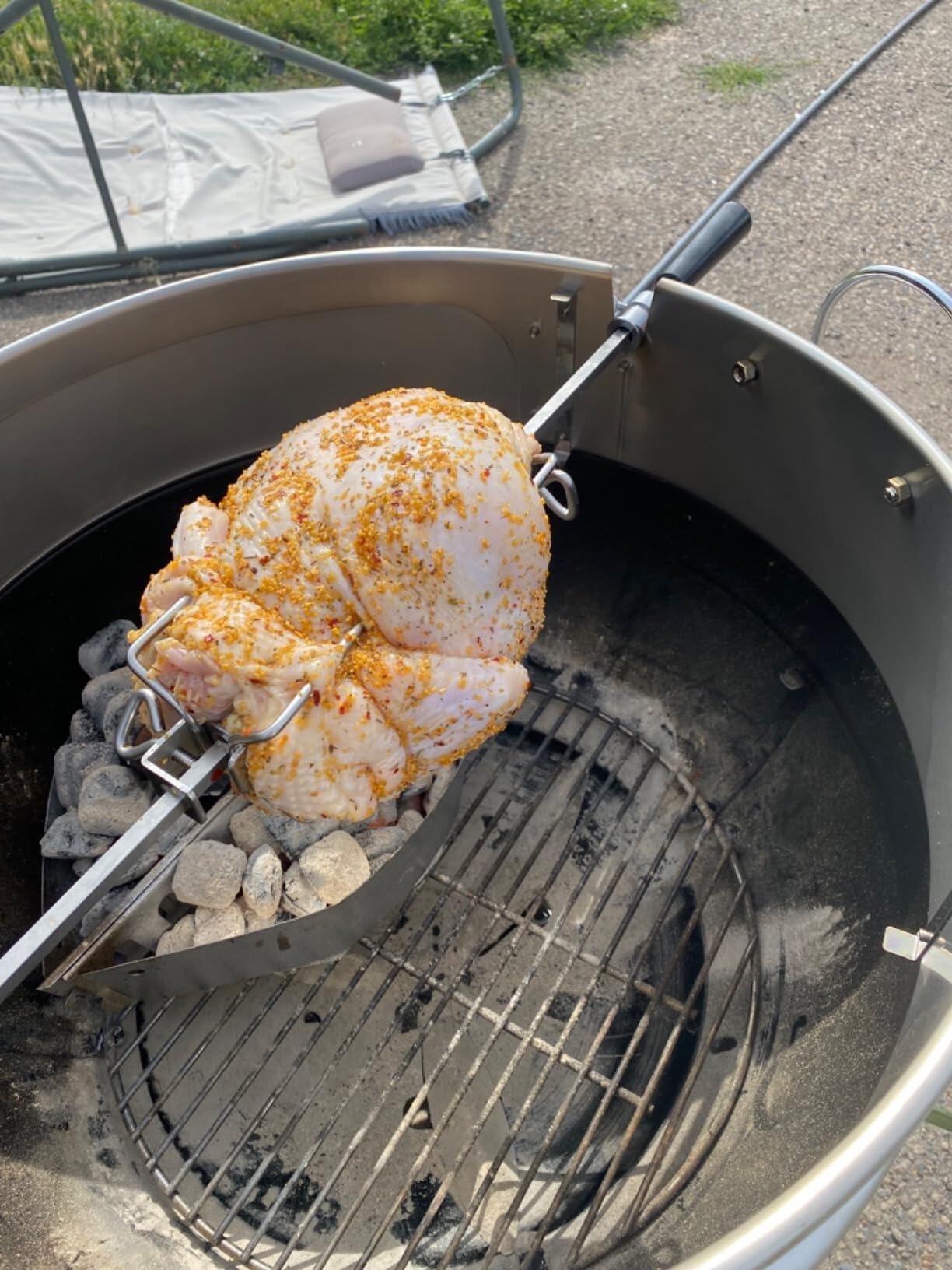 Onlyfire 2-in-1 Rotisserie & Pizza Kit for Weber 18