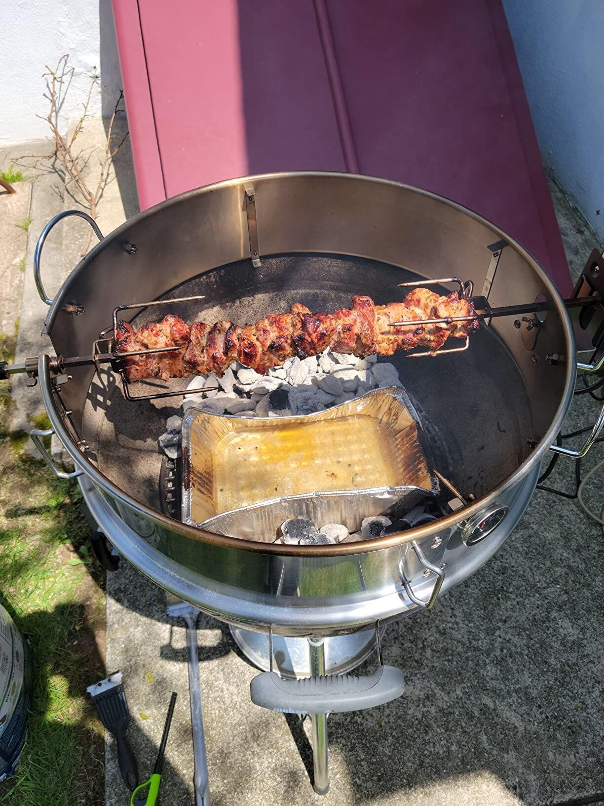 Onlyfire 2-in-1 Rotisserie & Pizza Kit for Weber 18