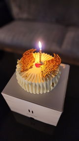 White Choc & Vanilla Mousse Cake