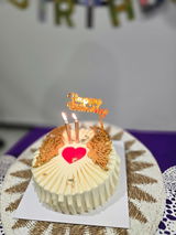 White Choc & Vanilla Mousse Cake