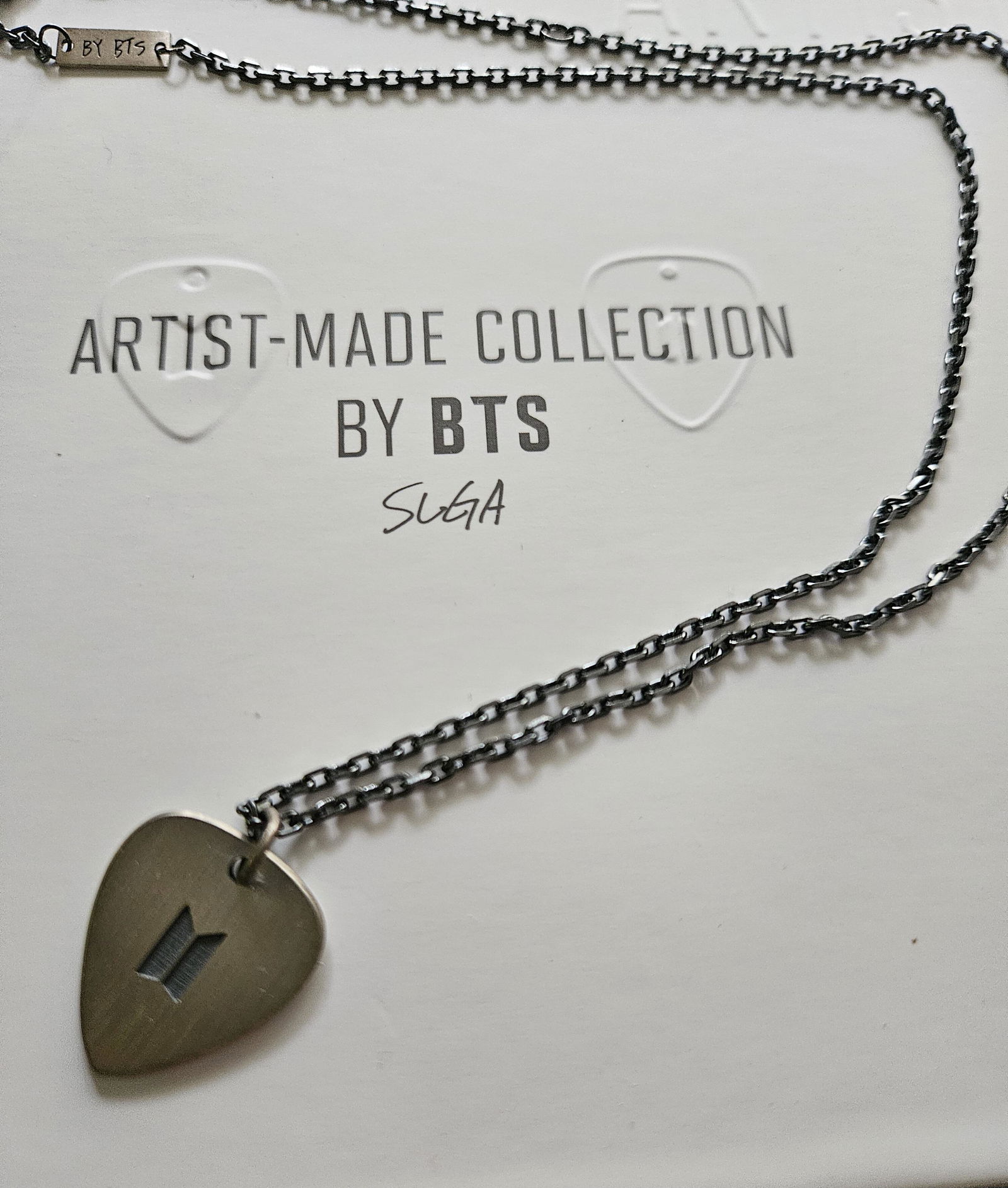 Suga Black Note & Guitar Pick Necklace [BTS Artist-Made Collection