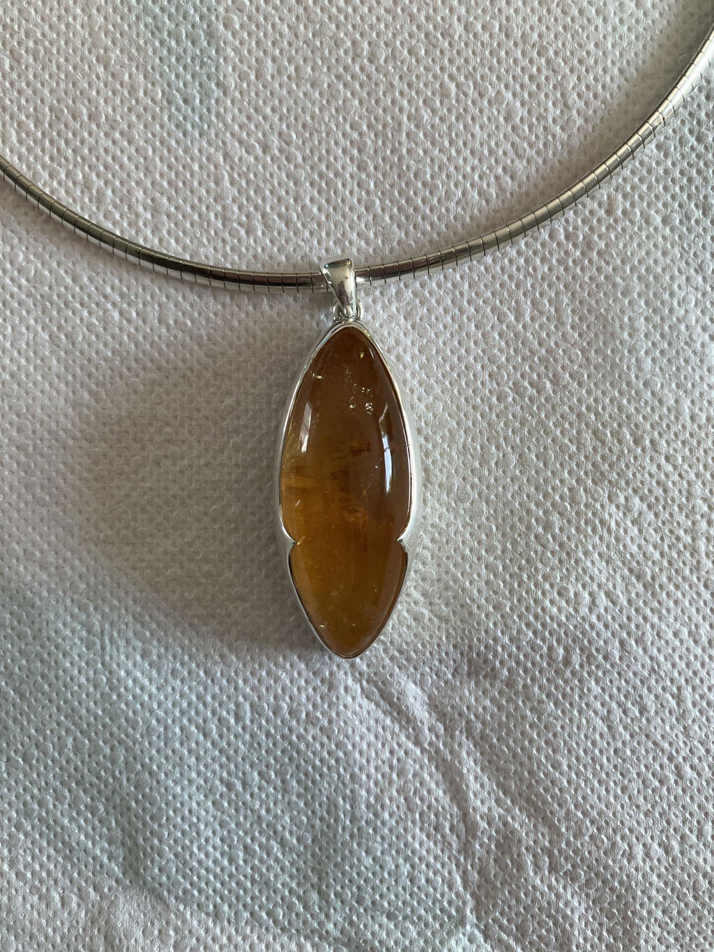 Pendentif en argent avec Citrine - Orcha