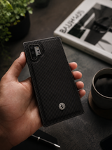 Samsung Galaxy Note 10 Plus Cover - Gray -  New Deluxe High Quality Matte Soft Tpu Carbon Fiber Texture Case