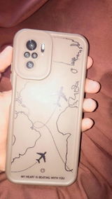 Xiaomi Redmi Note 10 4G - Brown - Airplane Route Design - ONation Step Up Series - HQ Liquid Silicone Soft Case