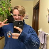 Space Mission Reader Embroidered Sweatshirt | Sci-Fi Book Lover Fleece Crewneck