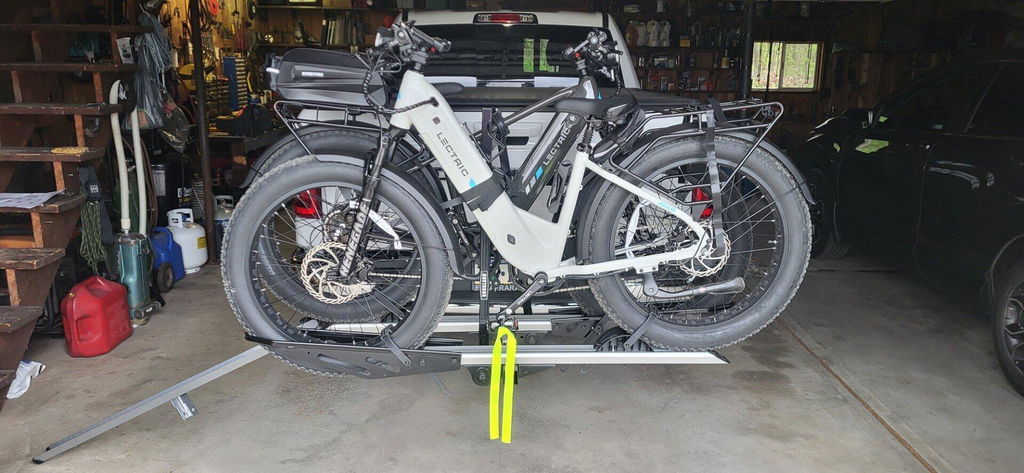 2-Bike Hitch E-Bike Rack with Ramp, Foldable