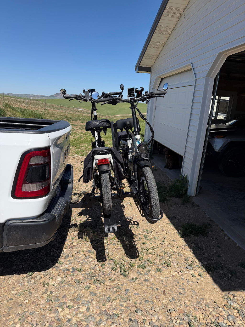 2-Bike Hitch E-Bike Rack, Easy Fold and Tilt, Heavy Duty with Ramp and Lock
