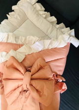 4-in-1 Baby Carry Nest – Carry, Sleep, Play & Comfort – White & Sea Pink