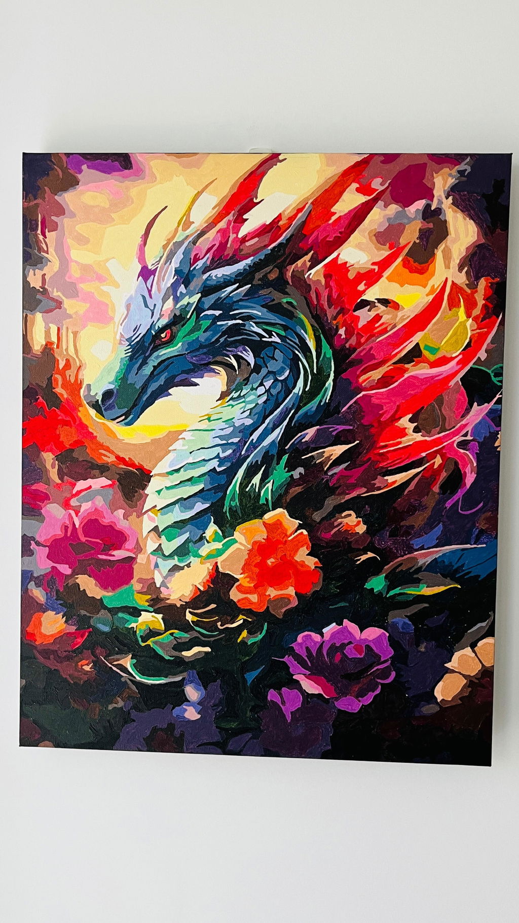 Floral Dragon - Paint by Numbers Kit