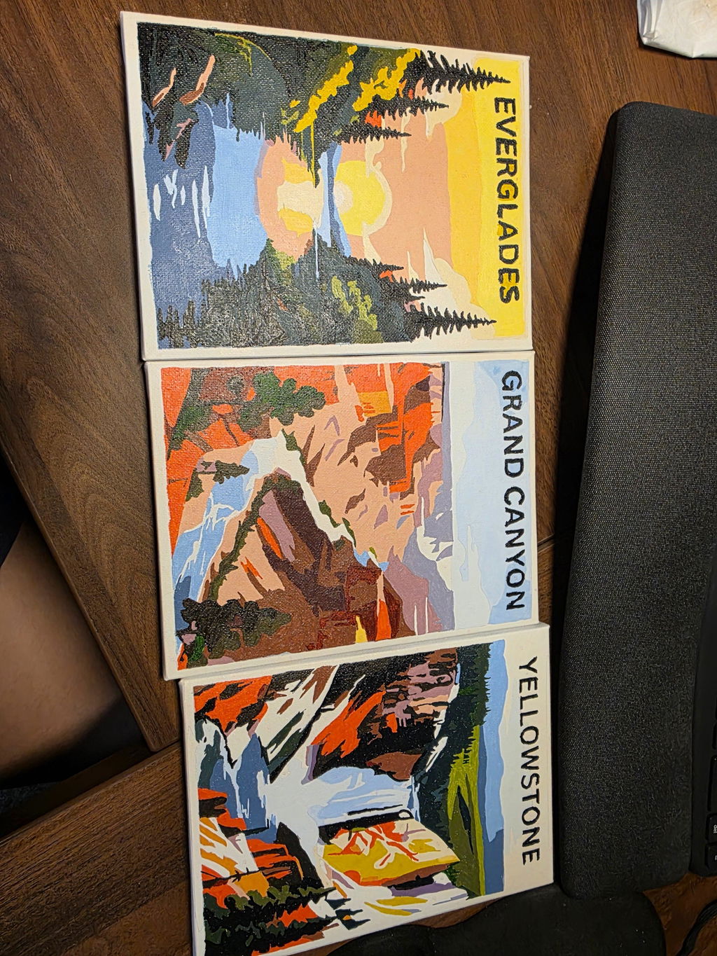 National Parks Paint by Numbers 6 Pack
