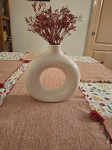 The Crimson Donut Vase