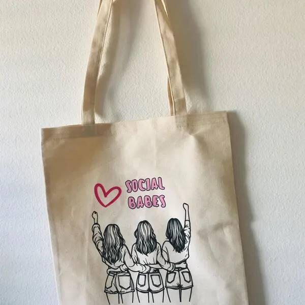 Custom Tote Bags With Logo – 220 gsm Fabric Weight Cotton, Reusable & Printable