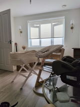 Tripp Trapp High Chair Bundle with Tripp Trapp Newborn Set in Beech Wood
