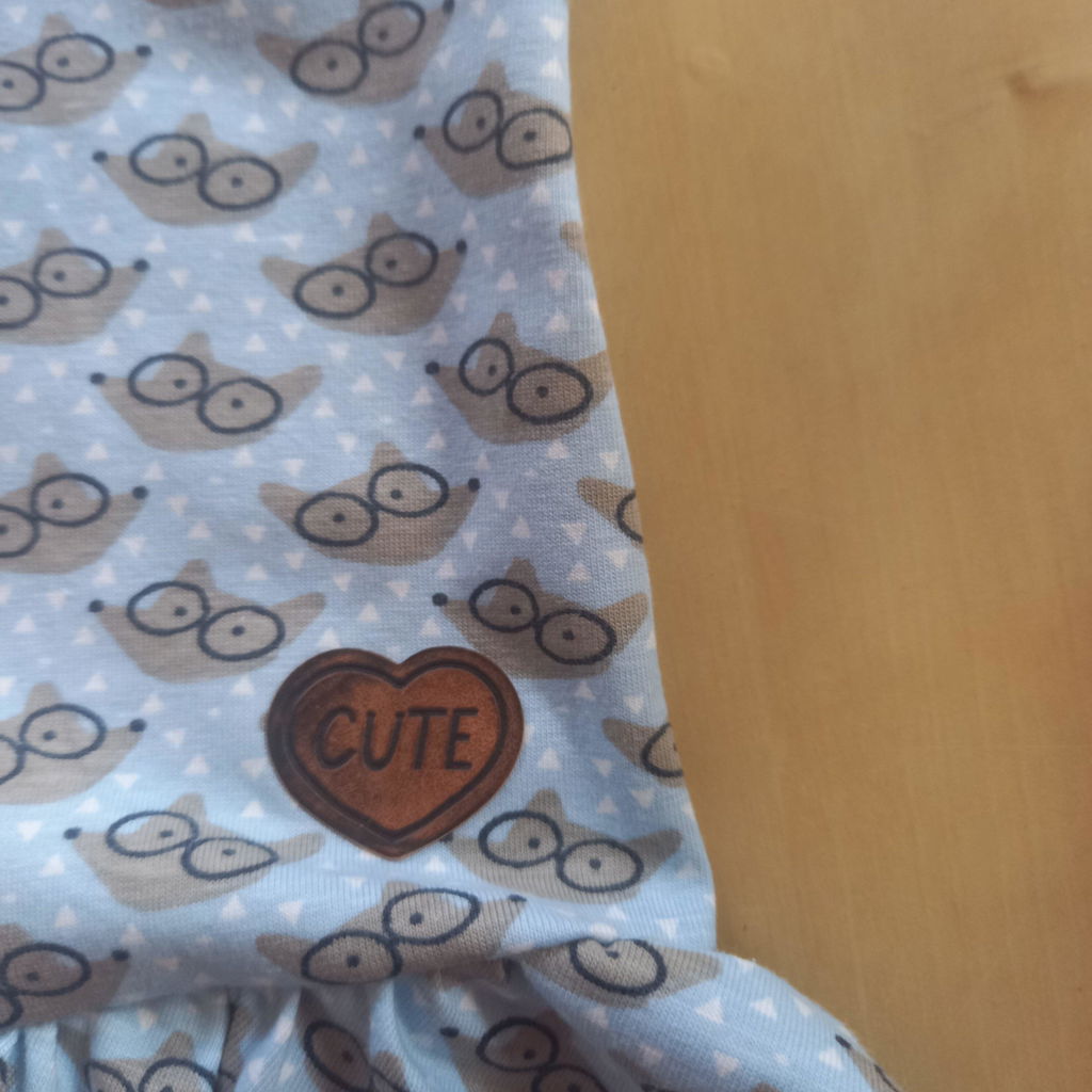 Kunstlederlabel - Mini Herz "Cute" *iron-on*