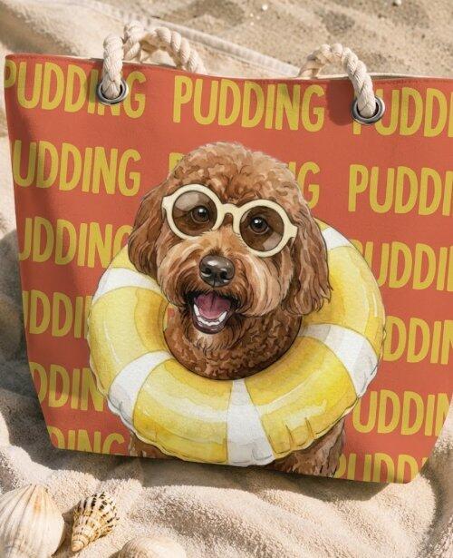 Dog Lover Watercolor - Personalized Custom Beach Bag