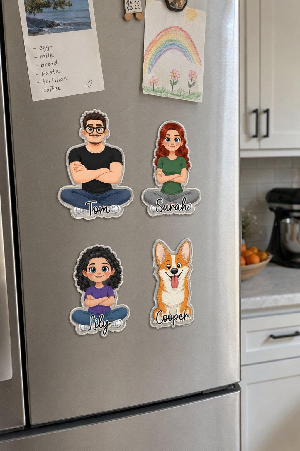 The Family - Personalized Custom Acrylic Fridge Magnet