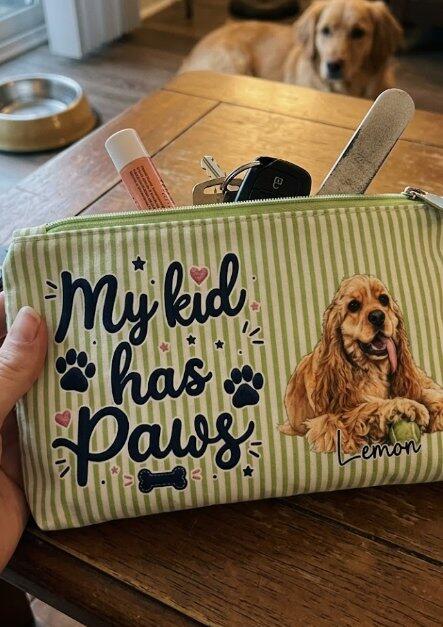 Perfect In Any Color - Personalized Custom Seersucker Print Makeup Bag