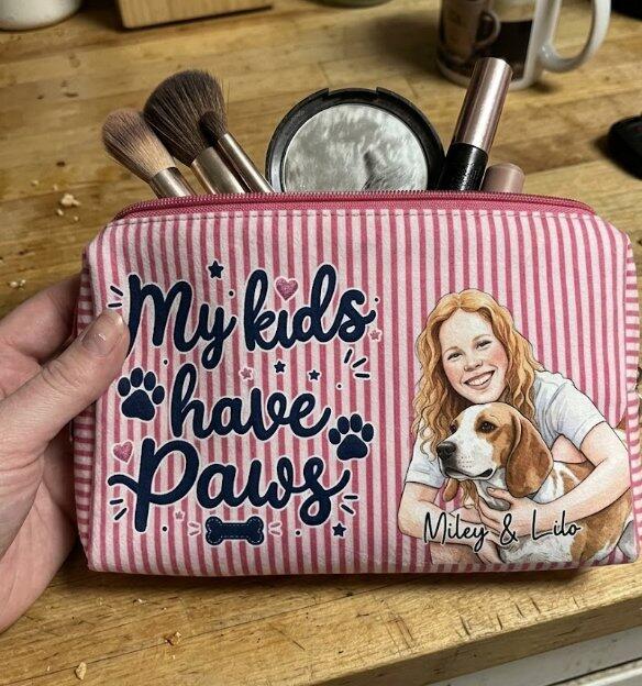Perfect In Any Color - Personalized Custom Seersucker Print Makeup Bag
