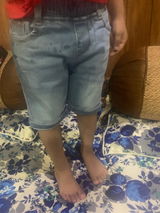 Stretchable Light Blue Denim Shorts (2-8yrs)