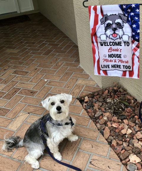 Welcome To The Dog House, Personalized Garden Flags, Decoration For Dog Lovers