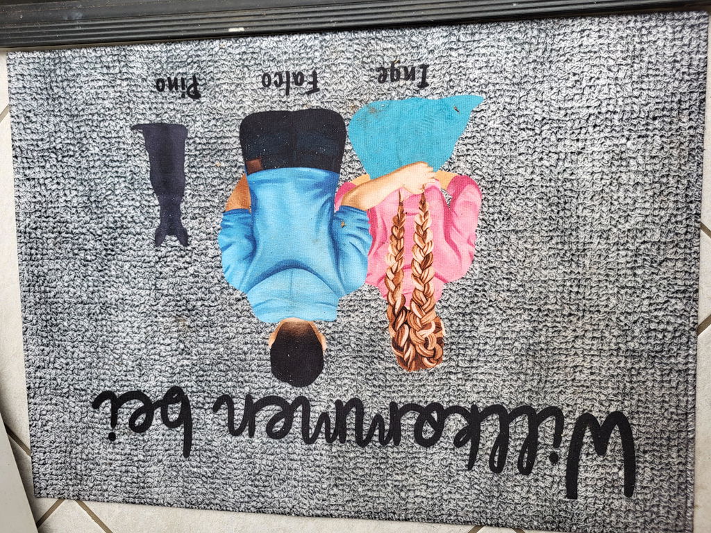 Zelten, Wohnwagen, Camping mit der Familie - individuelle Fußmatte