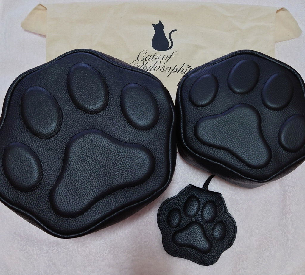 PAWポシェット・グランデ 　キュイール・マッシュ  /   ブラック