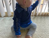 Kids Long Sleeve Fishing Shirt - Blue Contour