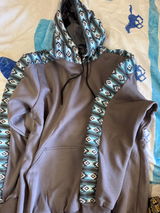 Aztec Hoodie - Charcoal/Blue