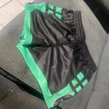 Footy Shorts - Black/Green