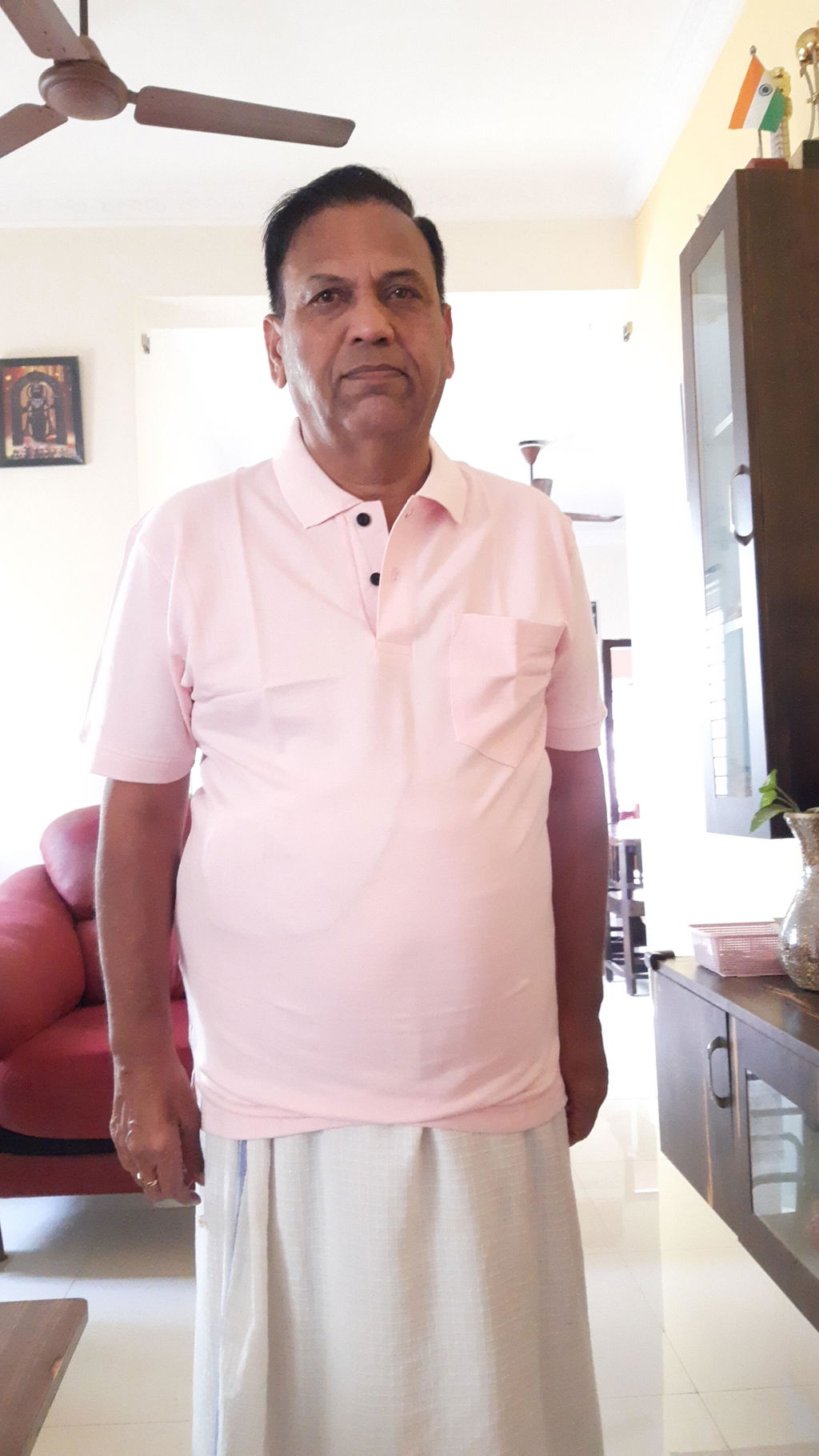 Pure Cotton Polo Pocket T shirts (Pearl Pink)