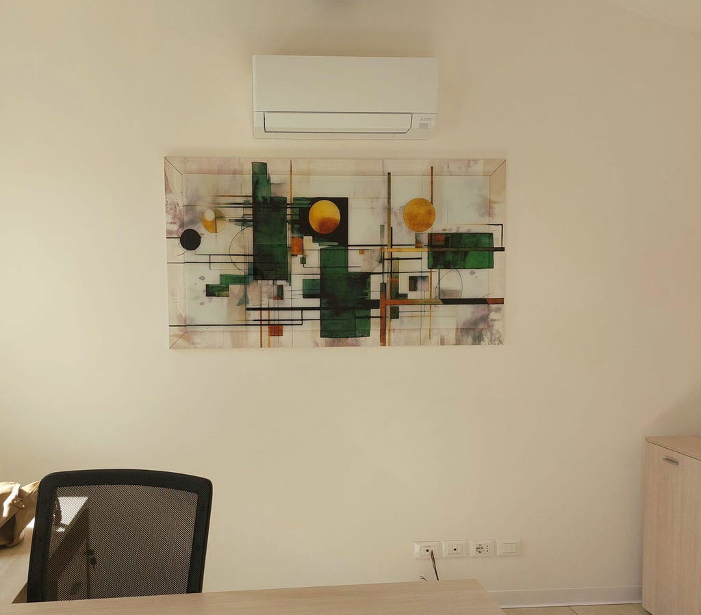 Quadro Geometrico Moderno su Vetro "Equilibrio Geometrico"