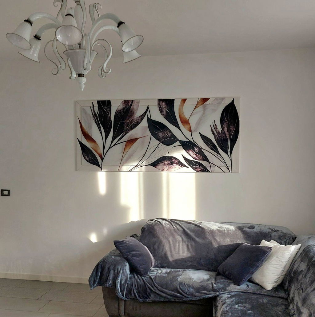 Quadro Floreale Moderno su Vetro "Eleganza Naturale"
