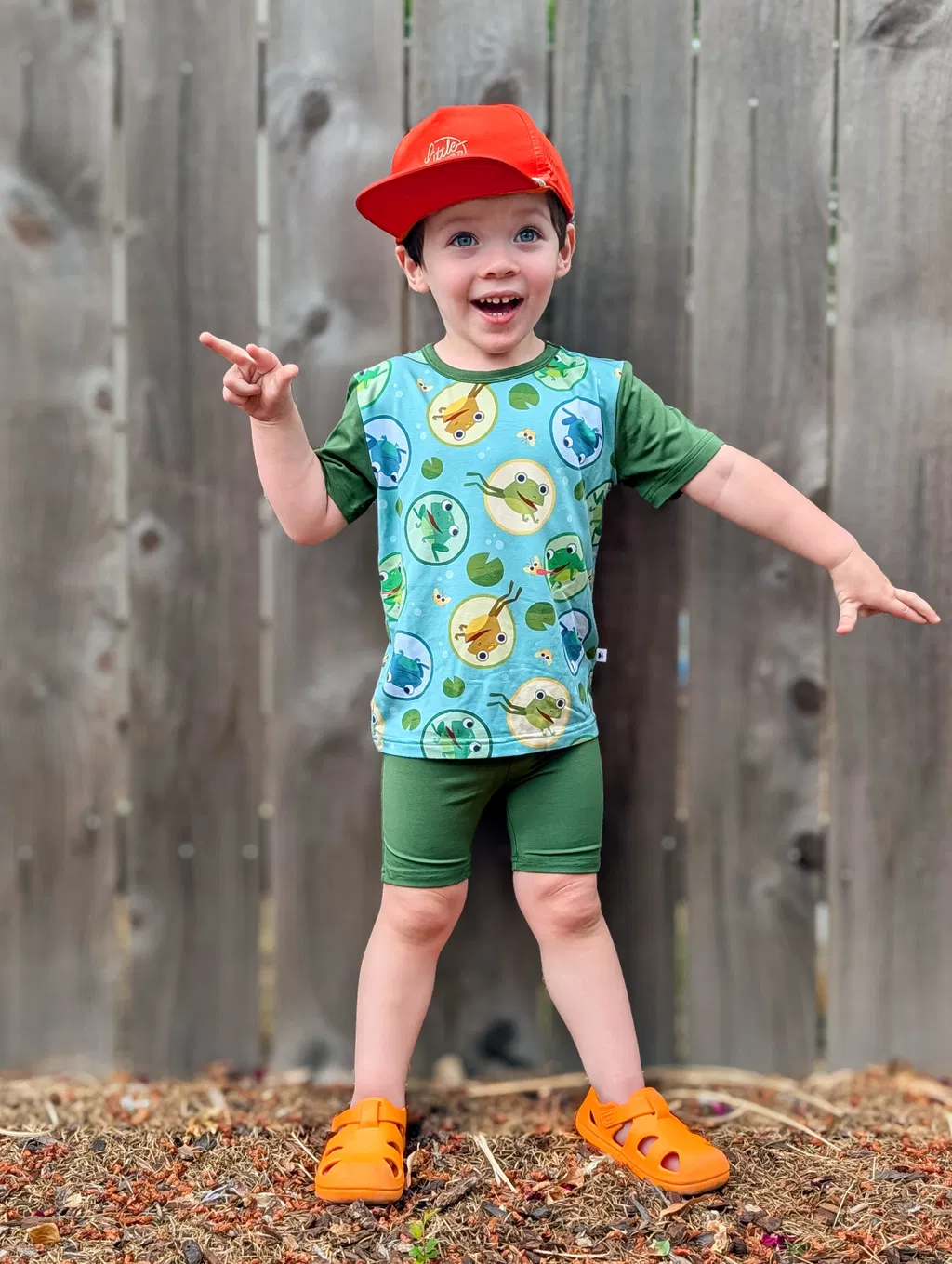T-shirt and Biker Set - Super Simple™ 5 Little Speckled Frogs - Tencel™ Modal