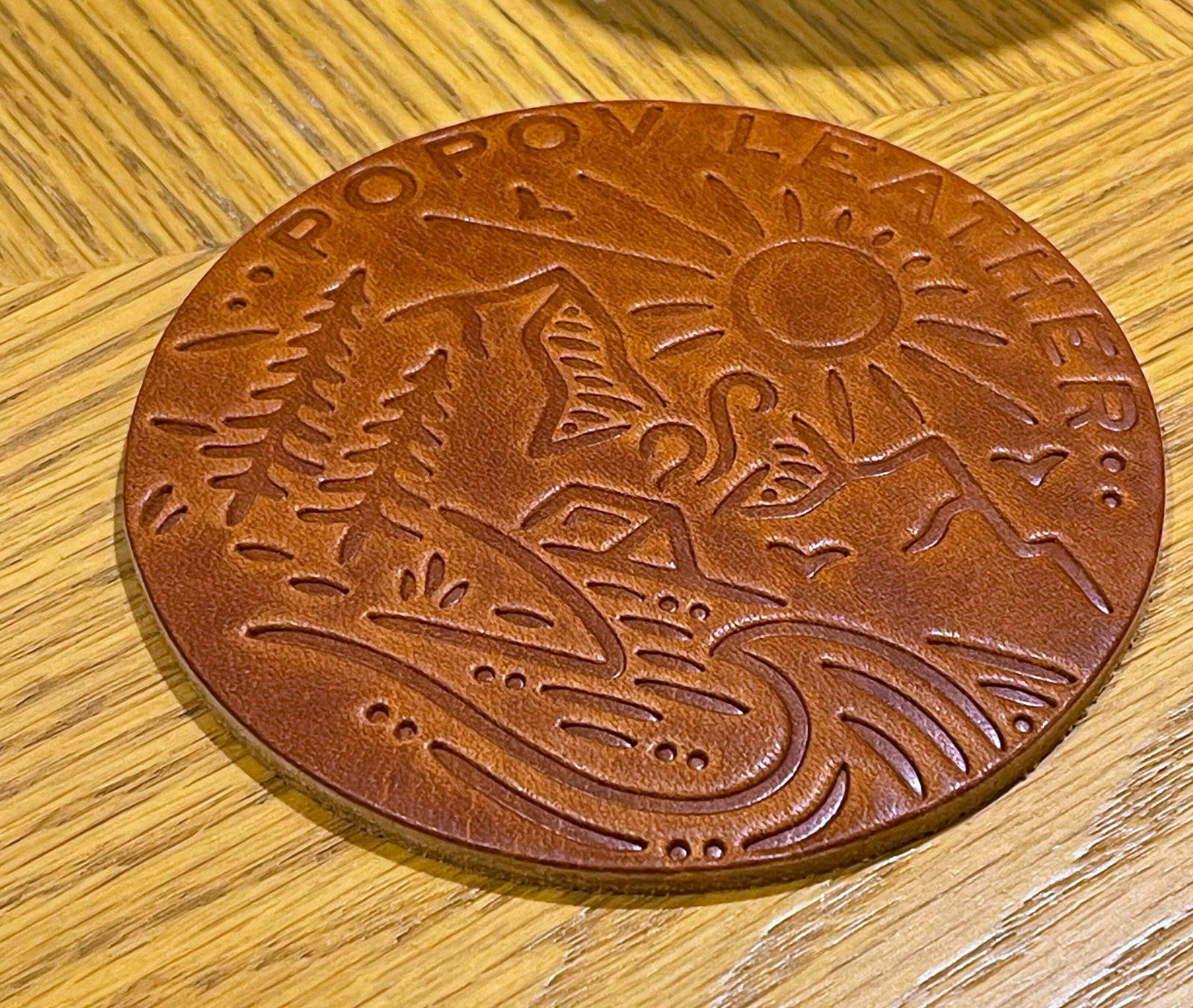 Leather Coaster Set: Stout | Popov Leather | Popov Leather