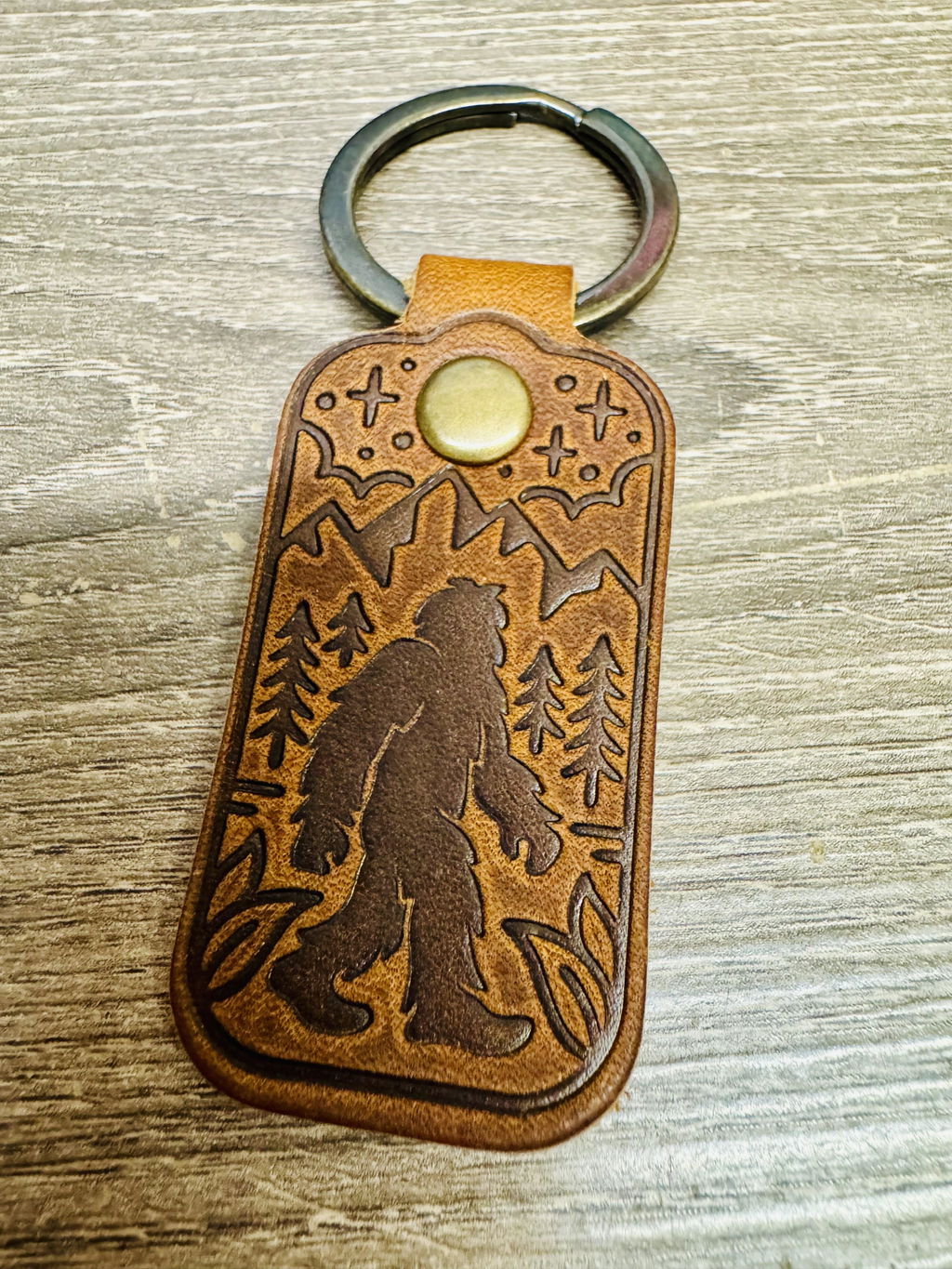 Leather Keyfob, Kraken Design | Cut from Premium Belt Leather