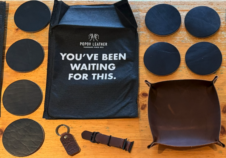 Leather Coaster Set for Coffee | Popov Leather | Popov Leather
