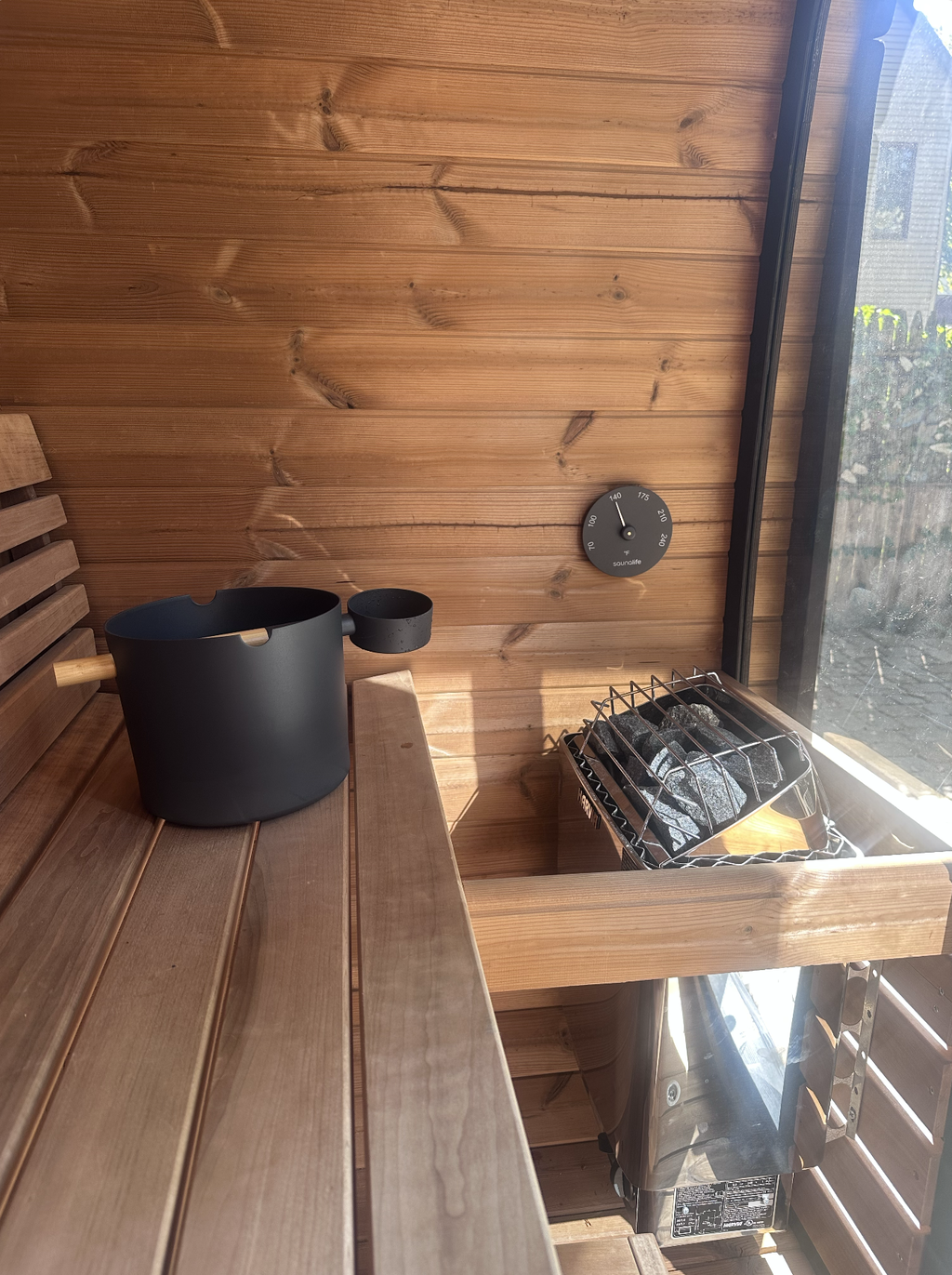 SaunaLife Model CL4G 3 Person Cube Series Outdoor Sauna Kit