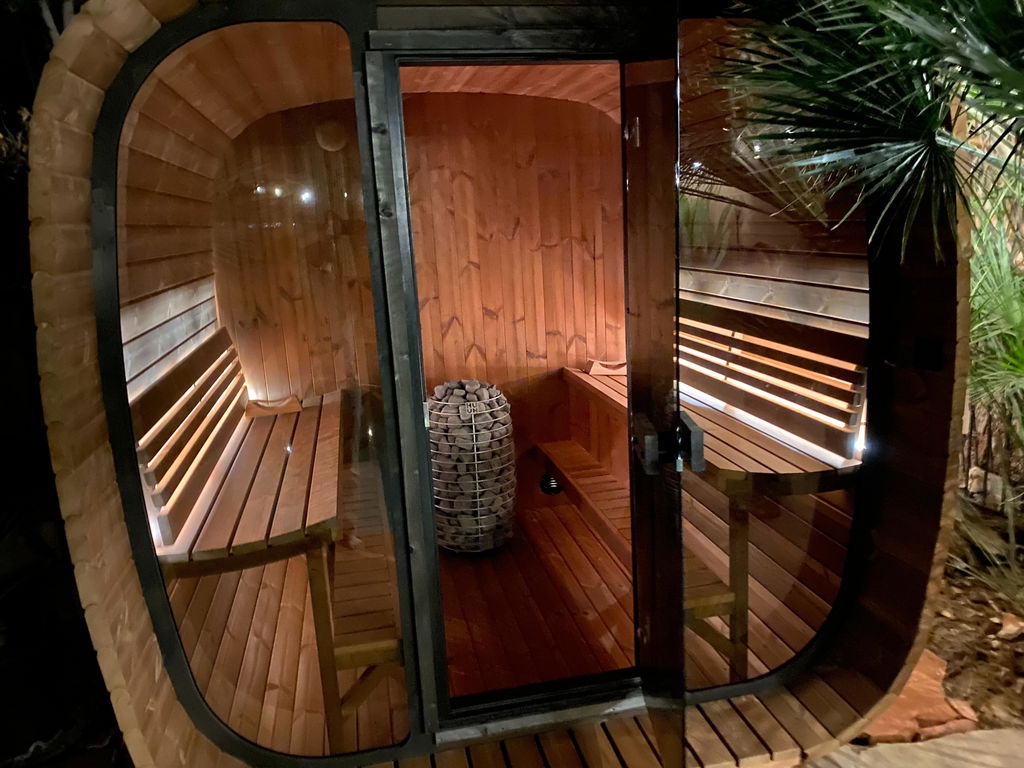 SaunaLife Model CL7G 6 Person Cube Series Outdoor Sauna Kit