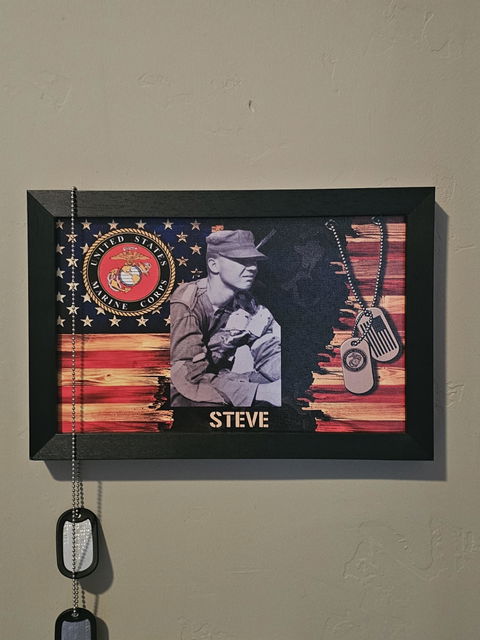 Personalized American Soldier Rustic Flag Canvas / Poster - A Gift of Honor for Military Heroes & Veterans