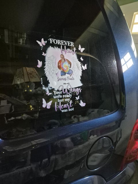 Forever In My Heart - Personalized Custom Photo Car Window Sticker