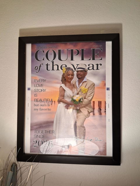Personalized Custom Couple Photo Poster / Canvas - Anniversary Wedding Gifts For Husband And Wife