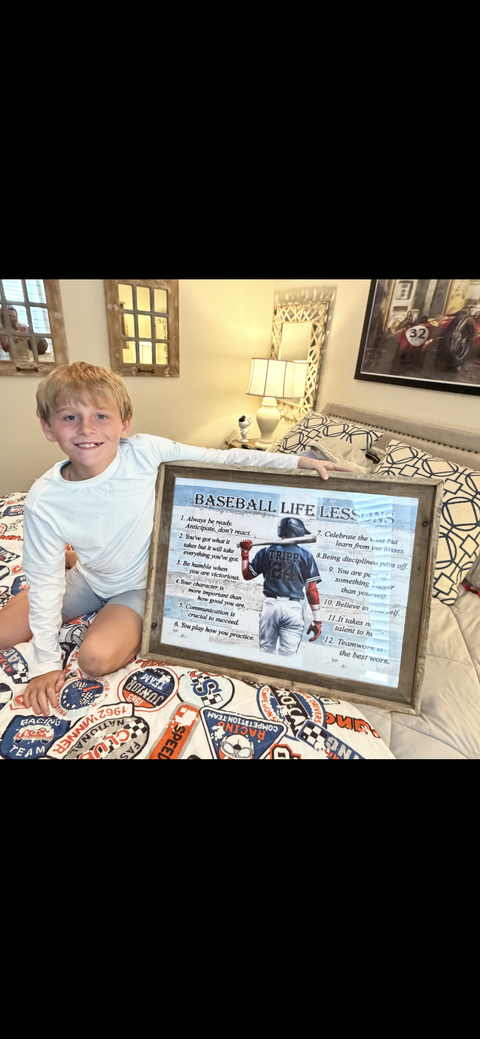 Personalized Baseball Life Lessons Poster / Canvas - Custom Gift For Baseball Lover
