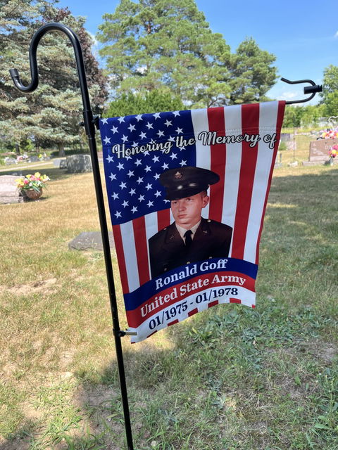 Personalized Veteran Memorial Garden Flag - Military Remembrance Gift