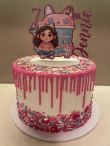 Gabby's Dollhouse Cake Topper - Birthday Party Themed - Personalized Name + Age - Licensed