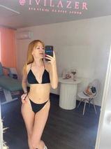 Women's Tie Side Bottom Padded Top Triangle Tan Through Bikini Sets Swimwear