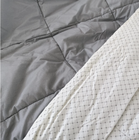 100% Cotton - Classic Grey - 5-Piece Grey Comforter Set